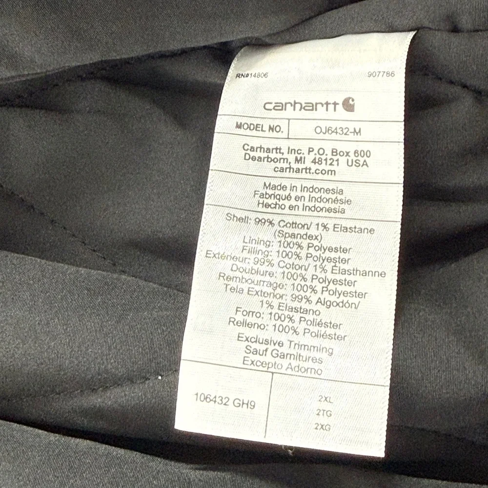 Carhartt Montana Duck Ervins Jacket Green 2XL Reg OJ6432-M NMT
